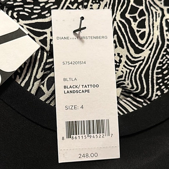 Diane Von Furstenberg Black and White Top - Picture 5 of 9